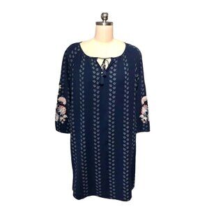 J. Jill Embroidered Shift Dress
